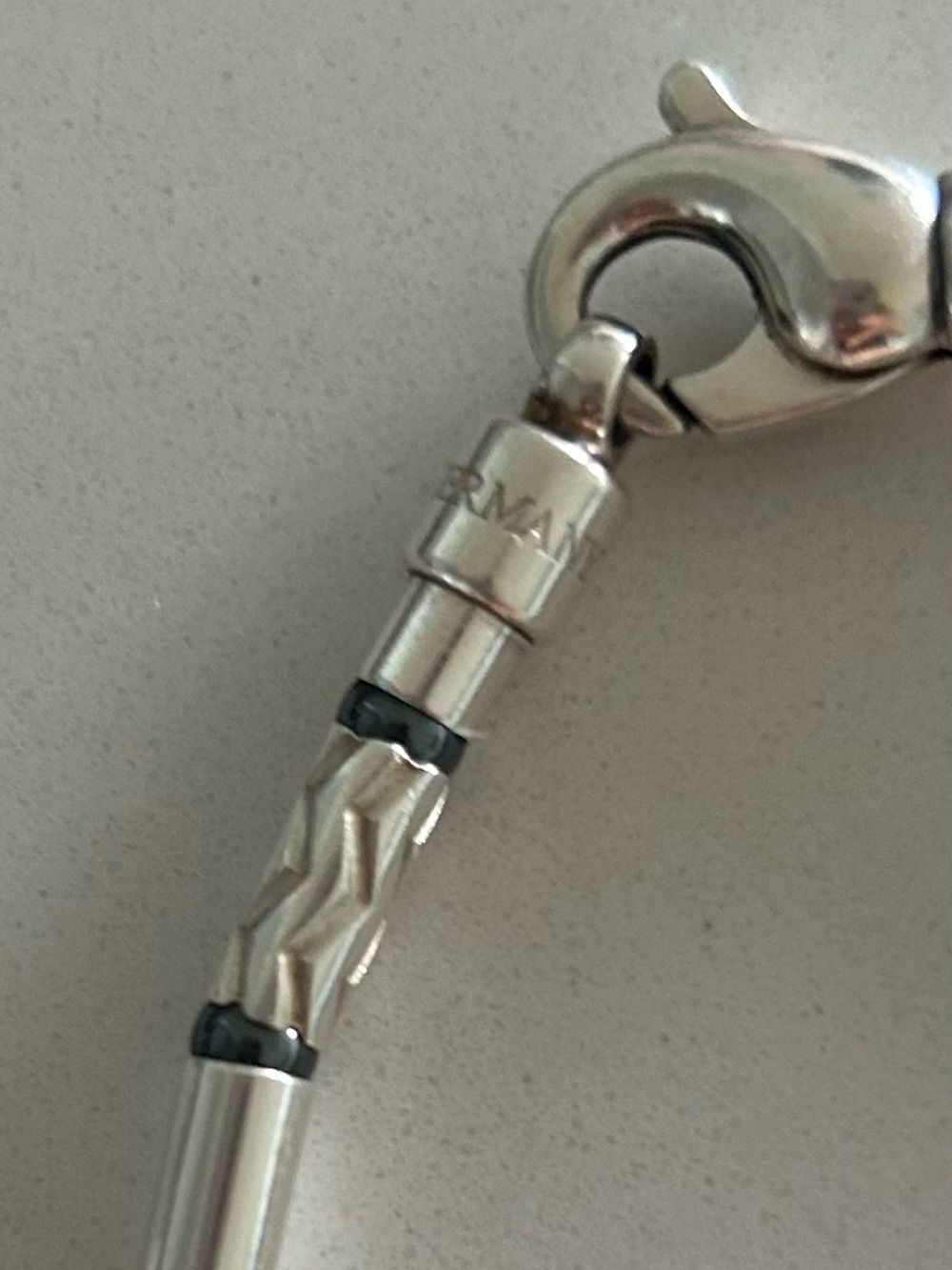 Tiffany & Co Sterling Silver Aztec Etched Bead Bracelet 7.5” Germany 925 - Picture 6 of 9